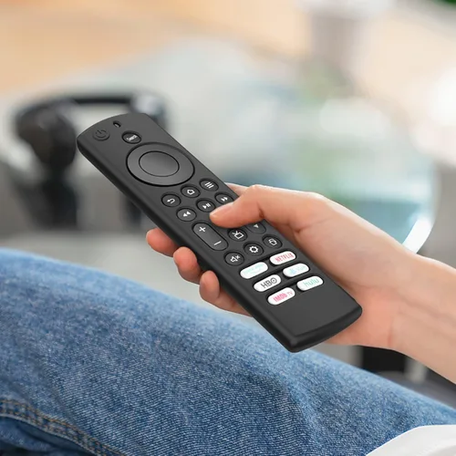 Vista 6 de LEFXMOPHY Funda para televisores inteligentes universales Toshiba e Insignia con 6 botones de acceso directo a distancia de silicona negra