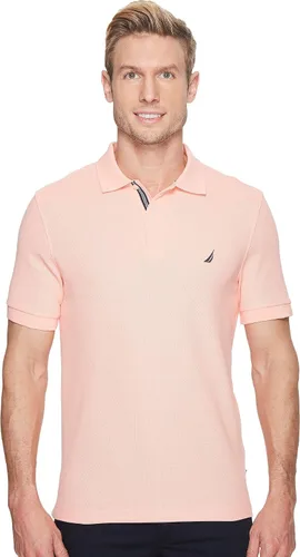 Vista 36 de Nautica playera polo clásica de mangas cortas, color sólido, para hombre Azul (Angel Blue)