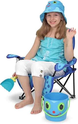 Vista 3 de Melissa & Doug Sunny Patch Flex Octopus - Silla de playa plegable para niños (embalaje sin frustraciones)