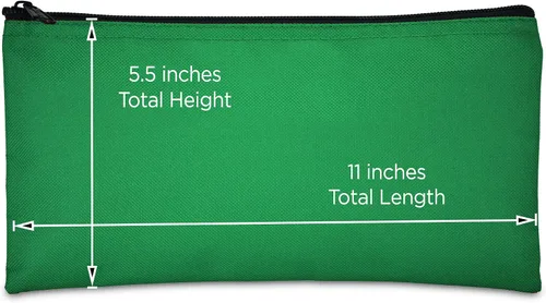 Vista 4 de DALIX Bolsa de dinero con cremallera, bolsa de banco para lápices, varios colores, paquete de 24