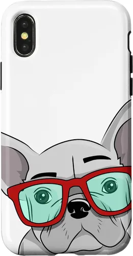 Vista 5 de French Bulldog Cute Glasses Frenchie Case for iPhone 17