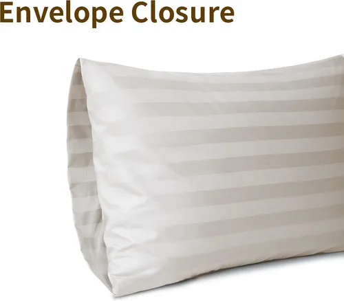 Vista 136 de Juego de 2 fundas de almohada 100% de algodón egipcio, fundas de almohada refrescantes de 400 hilos, fundas de almohada suaves y transpirables