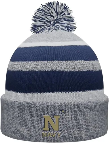 Vista 36 de NCAA Prime - Gorro de punto de invierno con pompón plegable