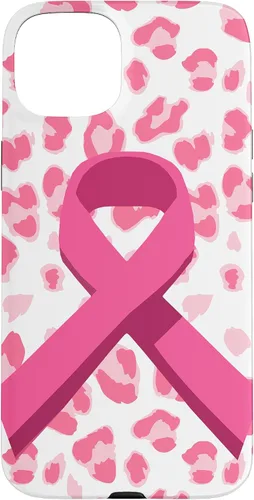 Vista 9 de Funda para iPhone 16 con cinta rosa en estampado de leopardo para concientización sobre el cáncer de mama