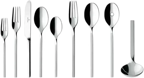Vista 2 de Villeroy & Boch New Wave - Juego de cubiertos de 64 piezas, diseño elegante y moderno, acero inoxidable 18/10, servicio para 12