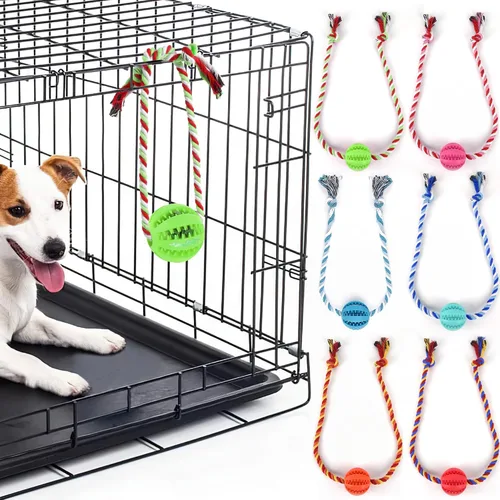 Vista 11 de Juguetes interactivos para perros, ayudas de entrenamiento en jaulas para cachorros, dispensadores de golosinas de comida para perros