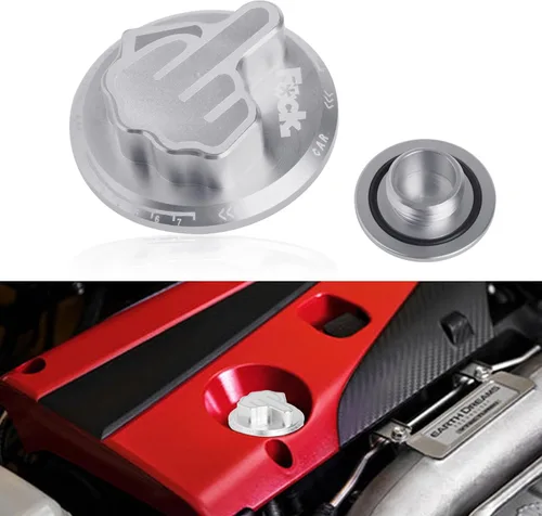 Vista 19 de x xotic tech Tapa de tanque de combustible de gas negro de aleación con dedo medio roscado compatible con Toyota Corolla Camry 4Runner Highlander