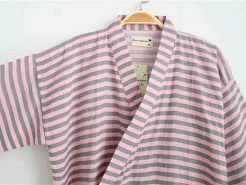 Vista 3 de Bata tipo kimono para hombres y mujeres, bata de dormir, camisón unisex