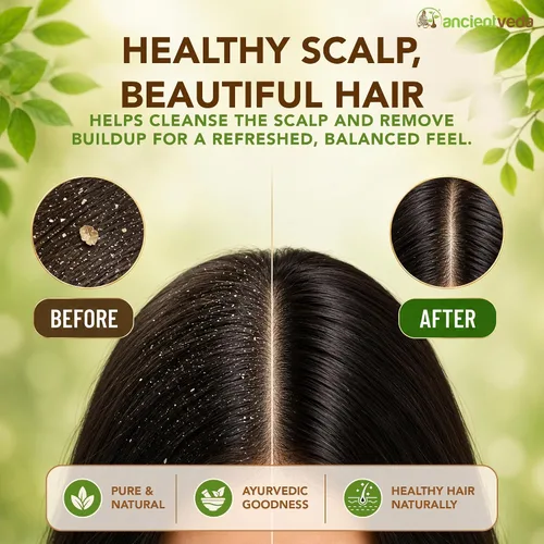 Vista 7 de Ancientveda Tratamiento orgánico natural para el crecimiento del cabello Antioxidantes Polvo limpiador Reduce las arrugas Amla, sin OMG