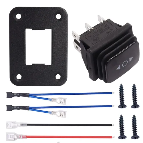 Vista 5 de TWTADE Interruptor Basculante de Palanca Momentáneo Impermeable de Polaridad Inversa 12V DC 10A Control de Motor Arriba Abajo 6 Pines 3 Posiciones