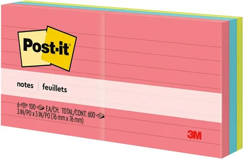 Vista 4 de 3M 6306PK, blocs de notas forrados 3M Post-it, MMM6306PK, MMM 6306PK