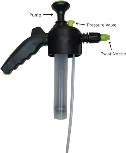 Vista 2 de Quality Chemical Alumanew & Pulverizador de presión (pulverizador a presión de 2 litros, Alumanew (128 onzas líquidas y pulverizador a presión)