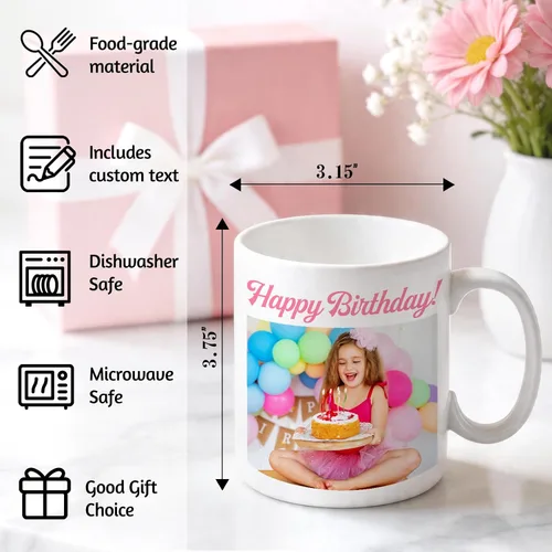 Vista 6 de Baosity Taza de café con foto personalizada, taza personalizada con imagen, texto, nombre, regalos personalizados para novio, novia, mejor amigo