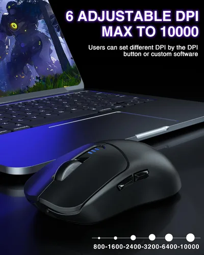Vista 9 de AULA Combo de teclado y mouse inalámbricos, teclados mecánicos F75 Pro, 75% de junta teclado personalizado intercambiable en caliente+mouse