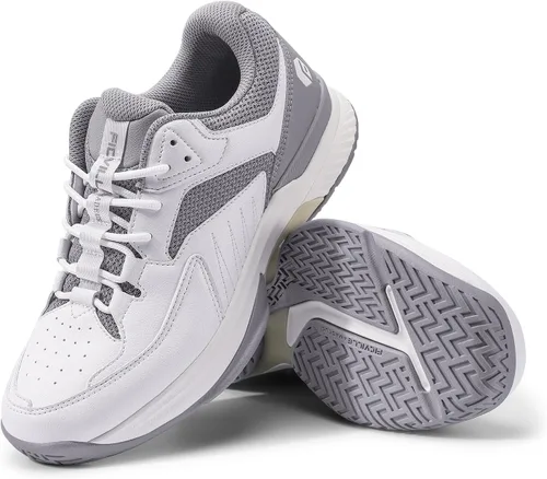 Vista 8 de FitVille Zapatos anchos de pickleball para hombre de toda cancha, zapatos de tenis con soporte de arco para fascitis plantar