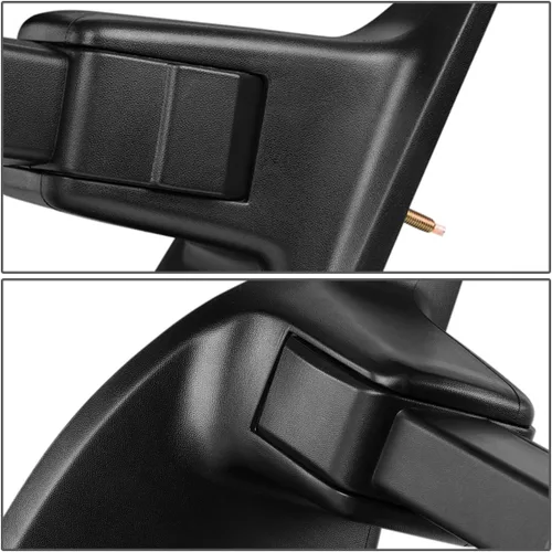 Vista 4 de DNA Motoring TWM-027-T666-BK-AM-L Espejo de remolque plegable telescópico manual con señal de giro compatible con 08-16 F250 / F350 / F450 / F550