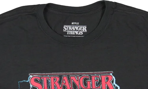 Vista 3 de Stranger Things - Camiseta con diseño de logotipo de Lightning Bolt para hombre