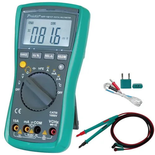 Vista 3 de MT-1217 Medidor de prueba de ohmios profesional estándar de seguridad Multímetro analógico de resistencia de corriente de voltaje de CA CC