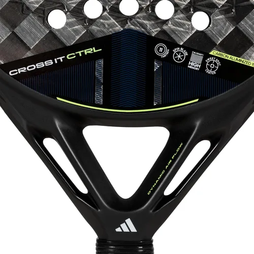 Vista 4 de adidas Cross IT CTRL 3.4 - Raqueta - Negro y gris, forma redonda, espuma EVA de alta memoria, carbono aluminizado 15K