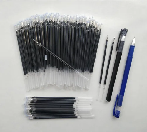 Vista 4 de Recambios de bolígrafo de gel de 0.020 in, paquete de 100 recambios de tinta para bolígrafo, repuesto de bolígrafo de tinta negra, punta de metal