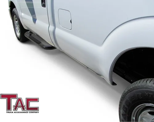 Vista 2 de TAC - Escalón lateral para Ford F150 2015-2026 cabina regular 2017-2026 Ford F250/F350/F450/F550 Super Duty Cab regular Cab 3 pulgadas, barras