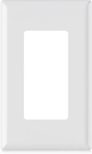 Vista 13 de ELEGRP Placas de pared decorativas sin tornillos de 1 banda, cubierta de placa frontal termoplástica irrompible para interruptor de salida