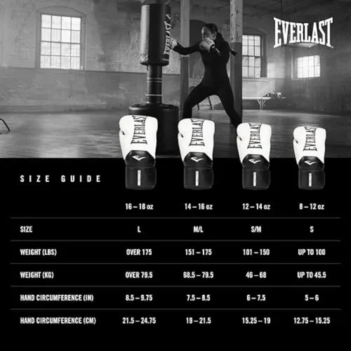 Vista 6 de Everlast Guantes de boxeo Elite 2 Blanco/Negro