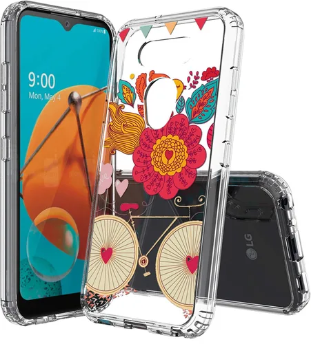 Vista 13 de Compatible con LG Aristo 5, funda transparente impresa, a prueba de golpes, arañazos, compatible con LG Phoenix 5/Fortune 3/Tribute Monarch/Risio 4