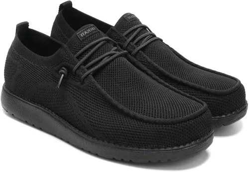 Vista 4 de 1TAZERO Zapatos sin cordones para hombre, extra anchos, ortopédicos, para diabéticos, cómodos para pies hinchados, con soporte de arco para fascitis