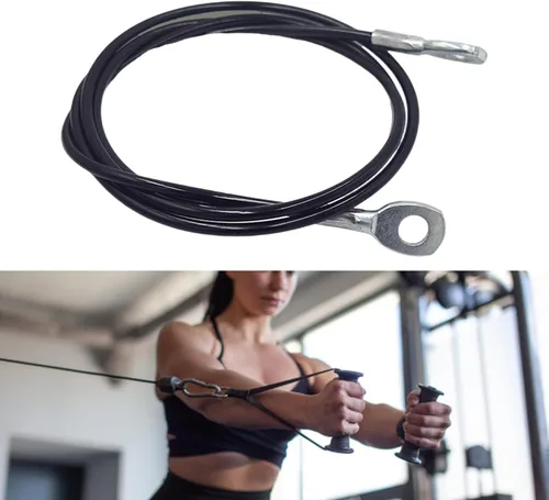 Vista 3 de Fitness Gym Replacement Cable Heavy Type Steel Wire Rope Pulley Cable for Fitness Enthusiasts and Trainers