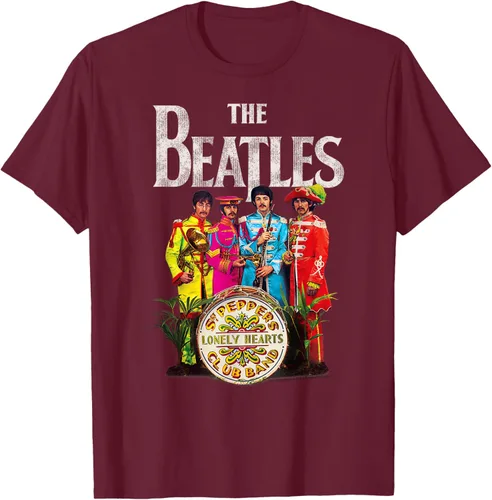 Vista 9 de The Beatles Sgt. Pepper's Lonely Hearts Camiseta de manga corta Negro