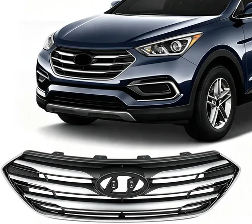 Vista 21 de PIT66 Conjunto de parrilla delantera cromada compatible con Sonata 2011 2012 2013 HY1200154 863503S100