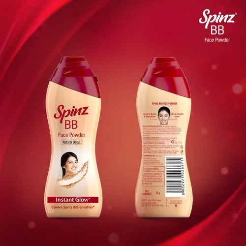 Vista 8 de Spinz BB Talc, manchas de cobertura de brillo instantáneo y imperfecciones 3.53 oz