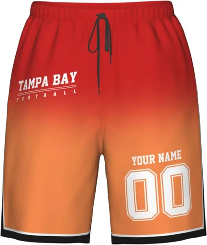 Vista 13 de Pantalones cortos de playa personalizados de fútbol para hombre, de secado rápido, personalizados con cualquier nombre y número, regalos