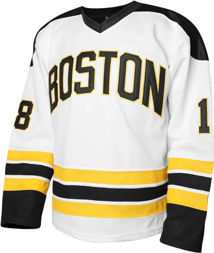 Vista 2 de Happy Gilmore 18 Boston Adam Sandler 1996 película de hockey sobre hielo Jersey para hombre S-XXXL cosido