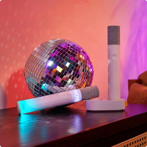 Vista 18 de VIZIO MicMe 2.1 Barra de sonido de karaoke, 2 micrófonos inalámbricos, subwoofer inalámbrico con Dolby Atmos, DTS:X, altavoz Bluetooth, compatible