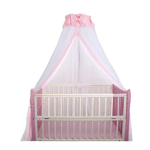 Vista 8 de Cortinas de red transpirable para cuna, toldo para niños, mosquitera, decoración de dormitorio (azul, mosquitera)