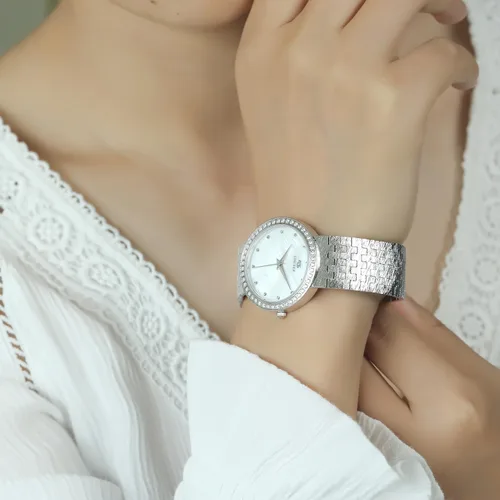 Vista 8 de Relojes para mujer, reloj de enfermera, impermeable, para mujer, pulsera de muñeca, simple, dorado, elegante, impermeable, reloj de cuarzo
