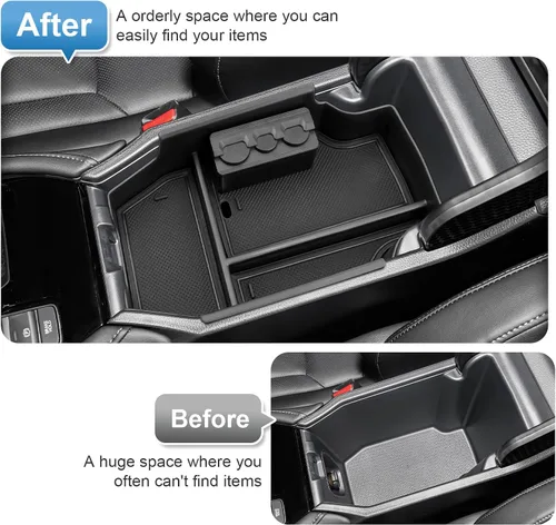 Vista 8 de 2023 2024 2025 Organizador de Consola Central para Honda Accord Hybrid (LX/EX/EX-L/Sport/Sport-L/Touring), Bandeja de Consola Duradera de Plástico