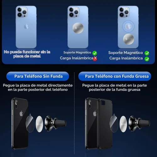 Vista 5 de SYNCWIRE Soporte magnético para teléfono para automóvil, giratorio de 360°, imanes súper fuertes, ventilación de aire, soporte para teléfono celular