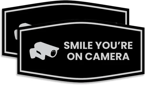 Vista 63 de Fancy Smile You're On Camera Letrero (negro) - Mediano (1 unidad)