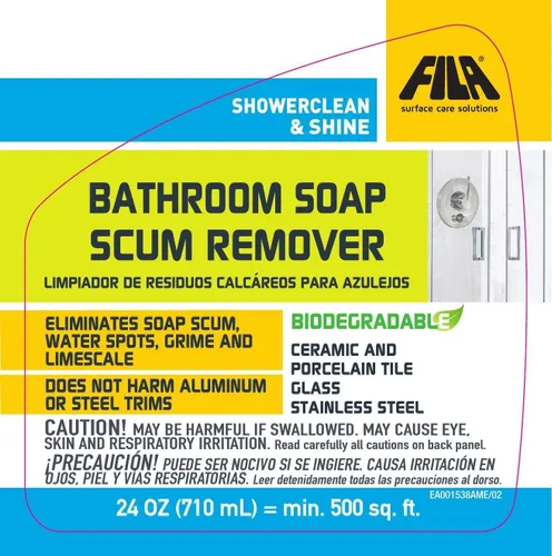 Vista 3 de FILA Surface Care solutions, Espuma limpiadora de ducha y brillo, limpiador de espuma de baño, elimina la cal, la espuma de jabón y las manchas