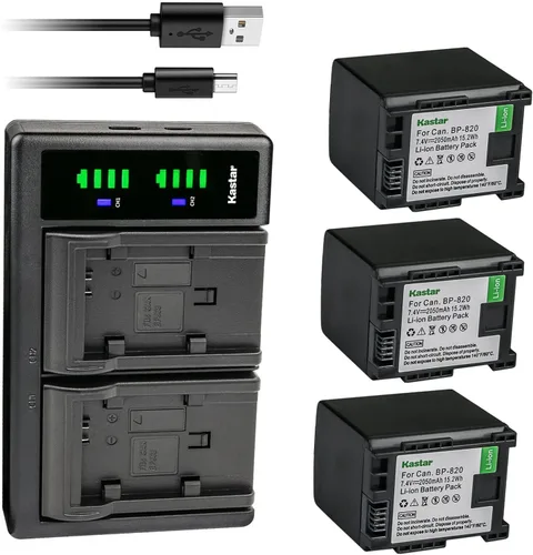 Vista 6 de Kastar BP-820 LTD2 - Cargador de batería USB compatible con Canon XA60, Canon XA65, Canon XA70, Canon XA75, Canon VIXIA HF G70