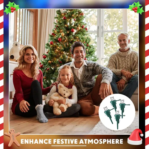 Vista 5 de Luces LED de Navidad Bombillas de Repuesto Mini para Luces de Navidad de 3 Voltios 0.06 Vatios Bombilla LED para Árbol de Navidad Luces de Navidad
