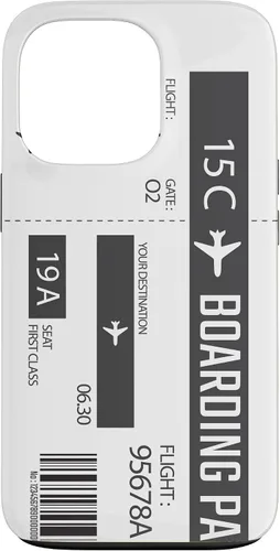 Vista 10 de Tarjeta de embarque de avión, boleto de avión, divertido estuche de regalo de viaje para iPhone 17
