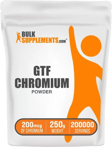 Vista 9 de BulkSupplements. com Cromo GTF Polvo - Policotinato de cromo - Sin gluten y sin levadura, 1.25mg por porción (200mcg), 10g (0.35 oz) (paquete de 1)