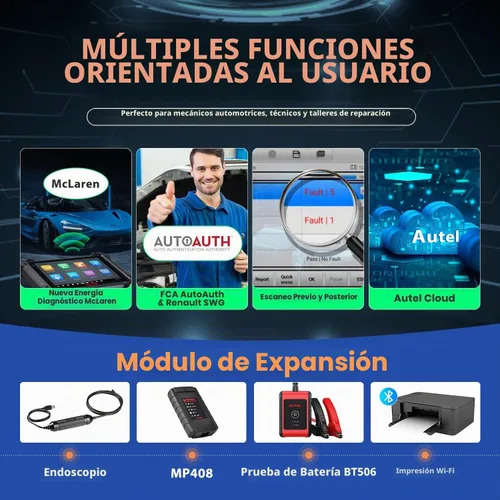 Vista 9 de Escáner Autel MaxiCOM MK908 II: MS906 PRO MS906MAX MP900BT MS908S3