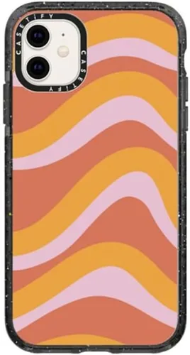 Vista 66 de Funda Impact de CASETiFY para iPhone 11 - Tiempo A Solas de Esther Kim - Negro Claro