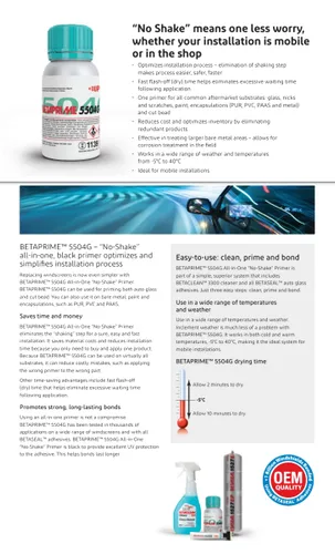 Vista 6 de Dow Automotive -5504G Beta Prime Imprimación de vidrio 125 mL