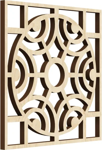 Vista 30 de Walton Paneles de pared decorativos de madera con calado, pequeños, 11 3/8 pulgadas de ancho x 11 3/8 pulgadas de alto x 1/4 pulgadas de alto, nogal